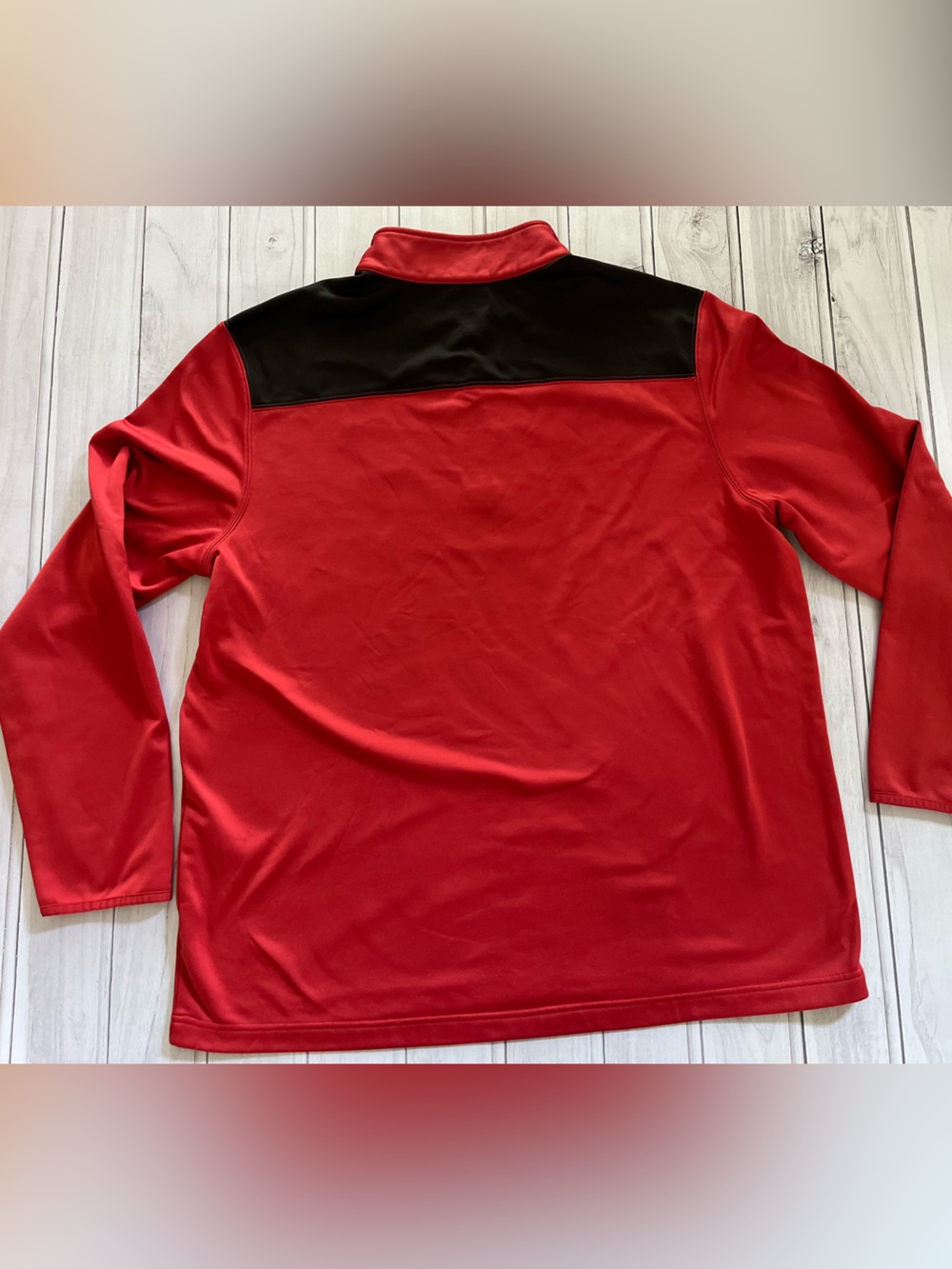 Men’s NFL team apparel Arizona Cardinals red black 1/4 zip jacket shirt. 2XL - Picture 4 of 12